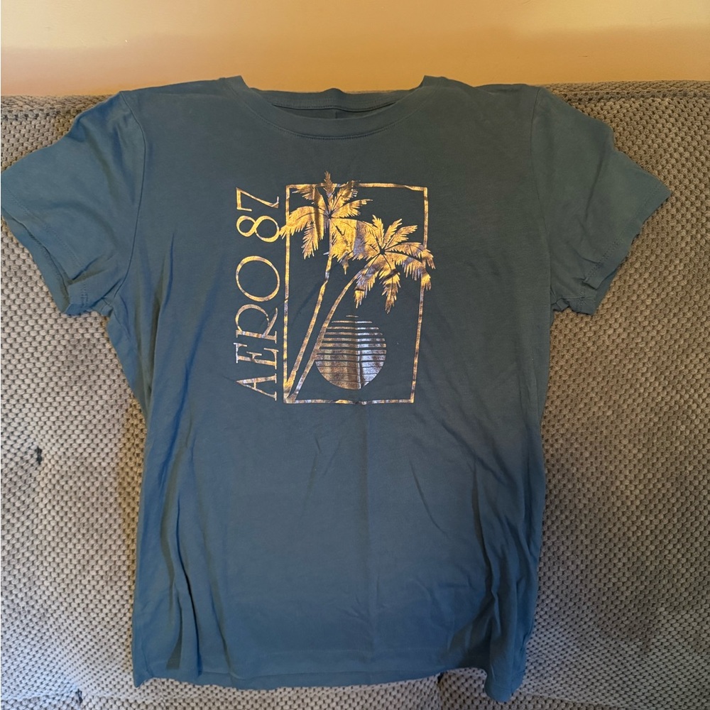 Aeropostale Blue Graphic Tee